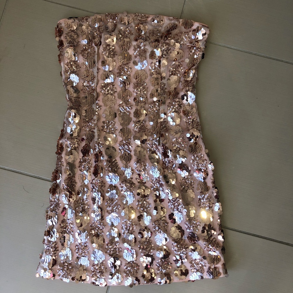 Rose gold Sequence dress